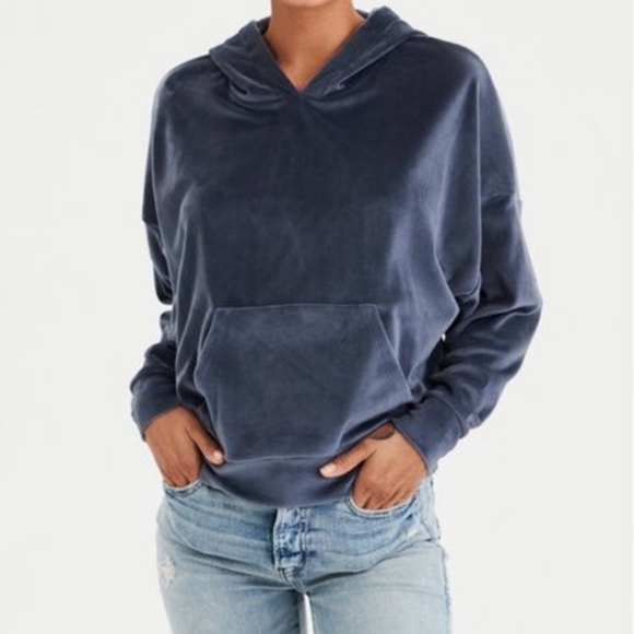 american eagle velour hoodie